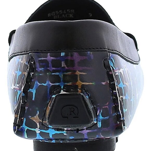 COPY - Robert Graham Black Sunbury Print Leather Penny Driving Loafers - Picture 7 of 8